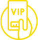 A yellow icon shows a hand holding a ticket with the label 