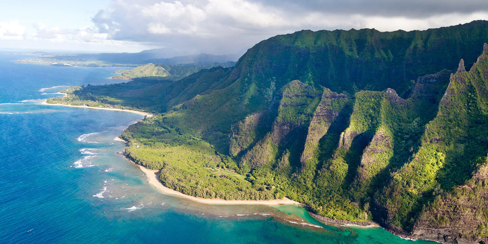 aerial view of kauai