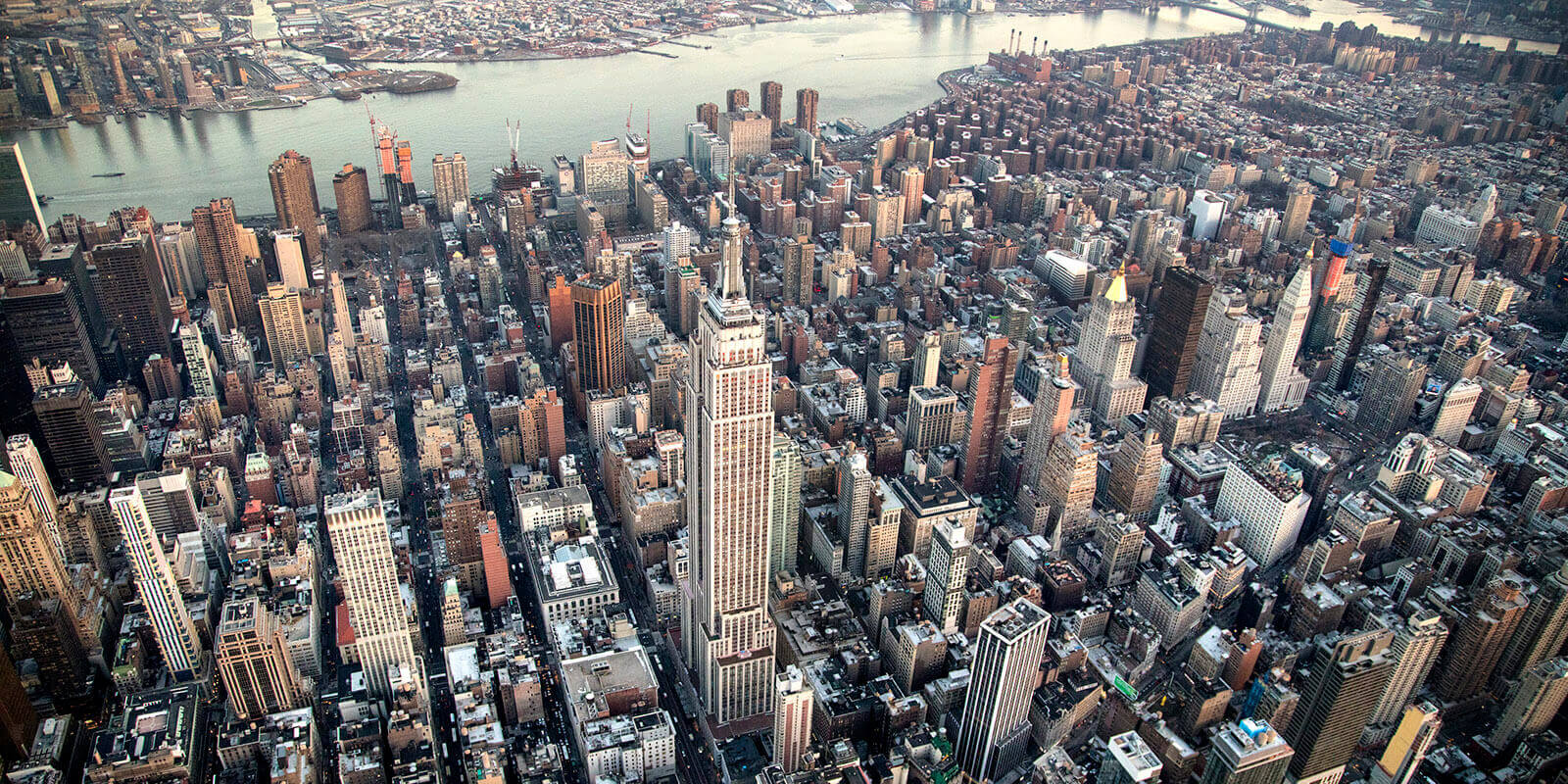 aerial view of new york city