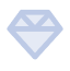 A light blue diamond icon with clean, geometric lines on a transparent background.